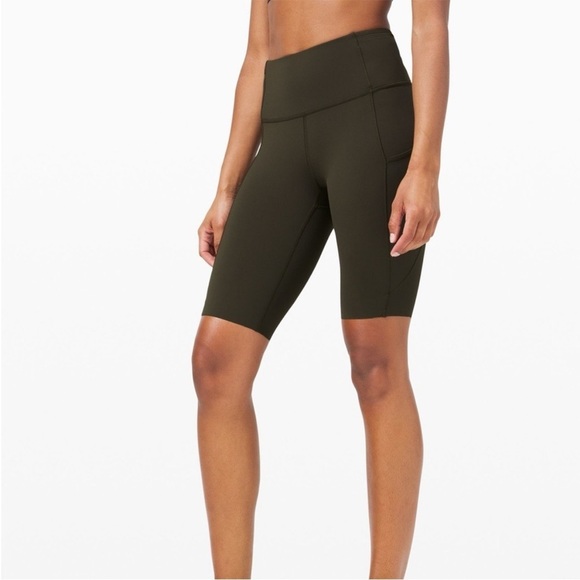lululemon athletica Pants - Lululemon Fast And Free Short 10" Green 4 Biker Shorts